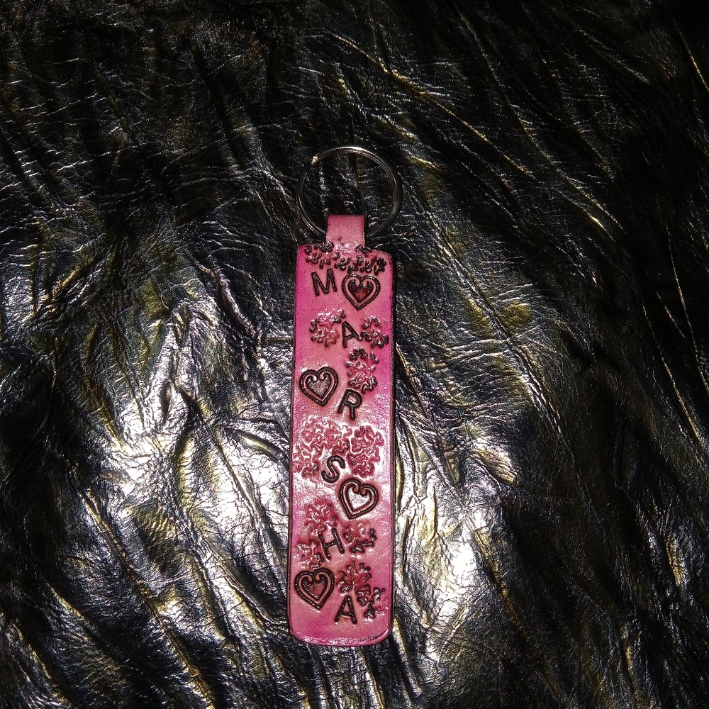 Double sided Keychain with Name.